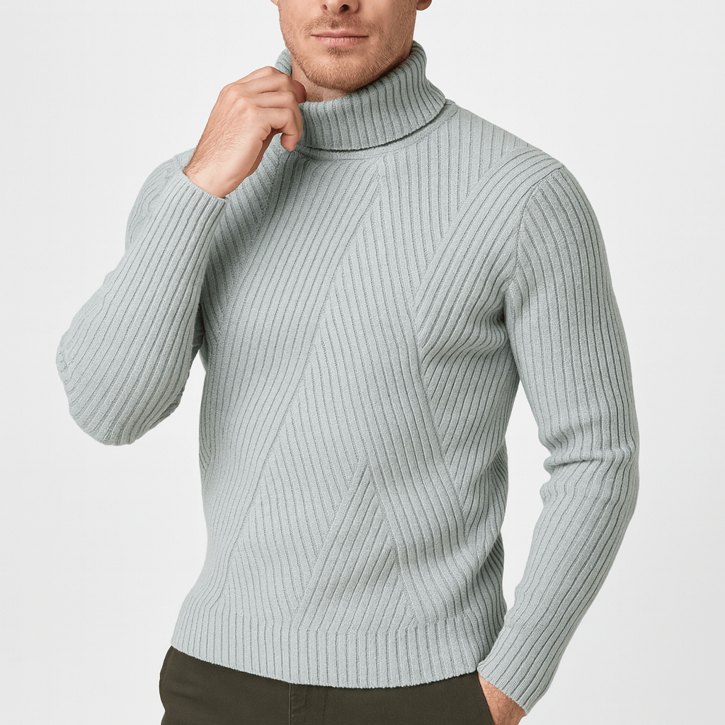 Turtleneck Ribbed Sweater