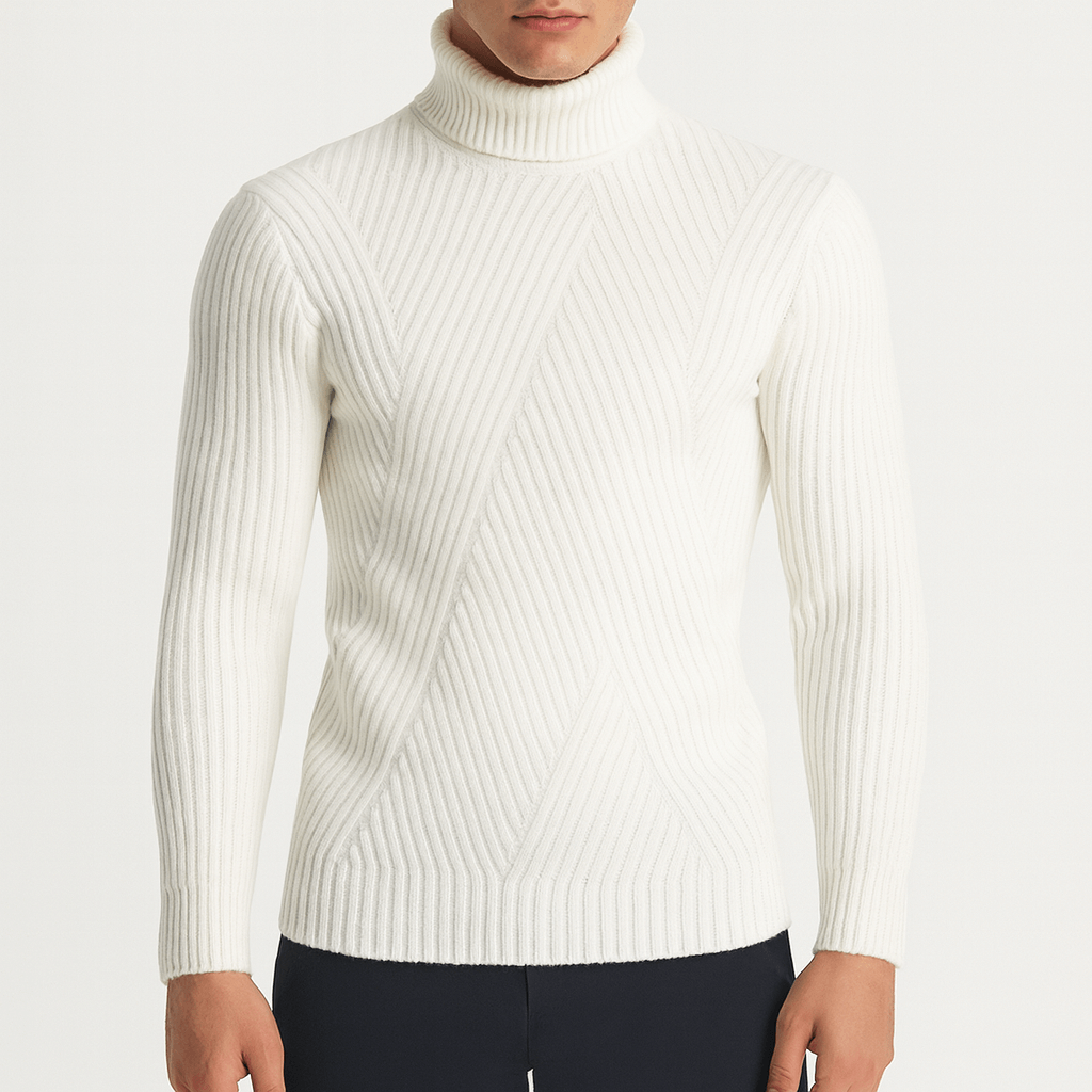 Turtleneck Ribbed Sweater