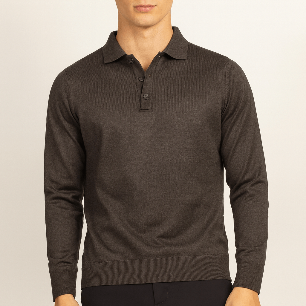 Wool Polo Sweater