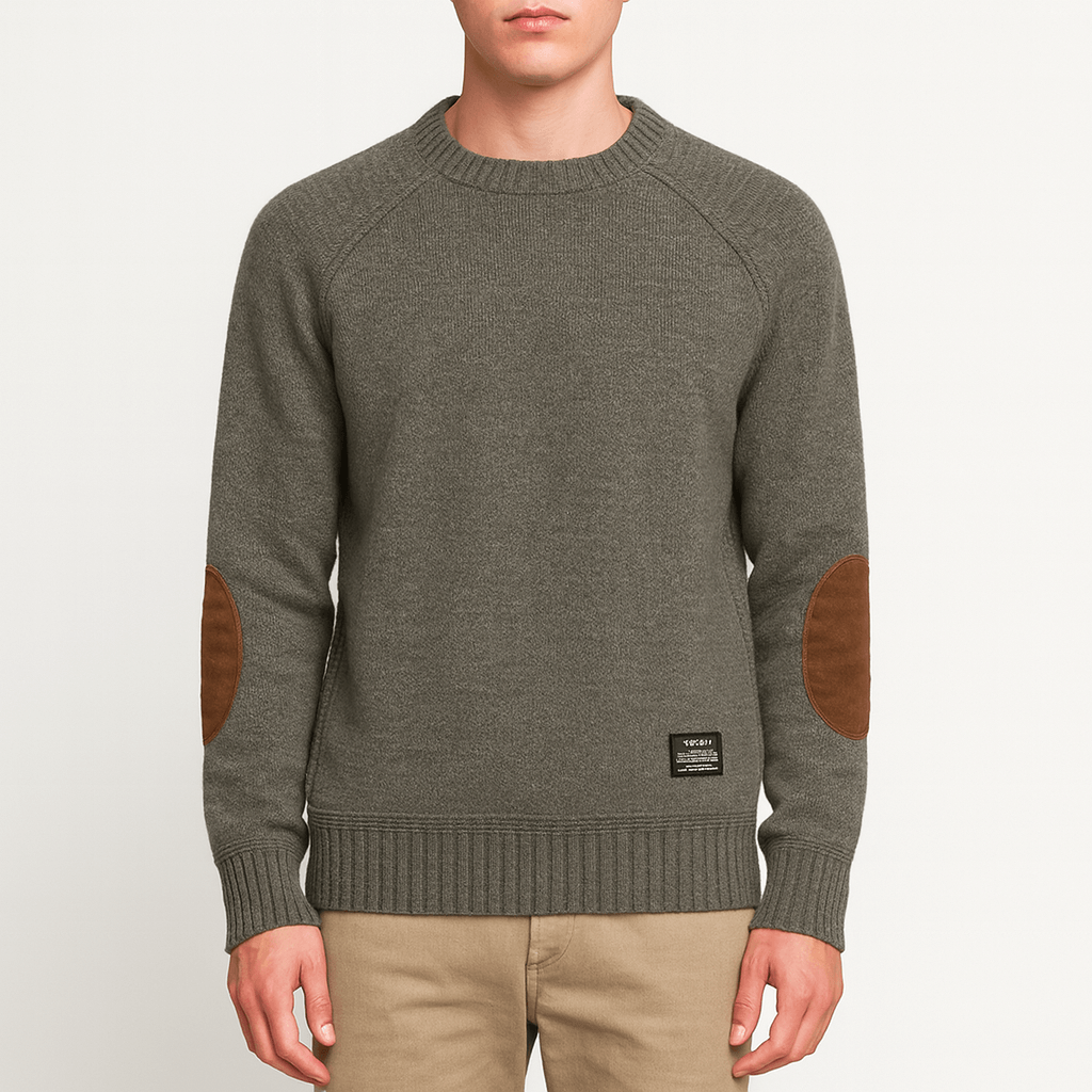 Wool Sweater with Patches