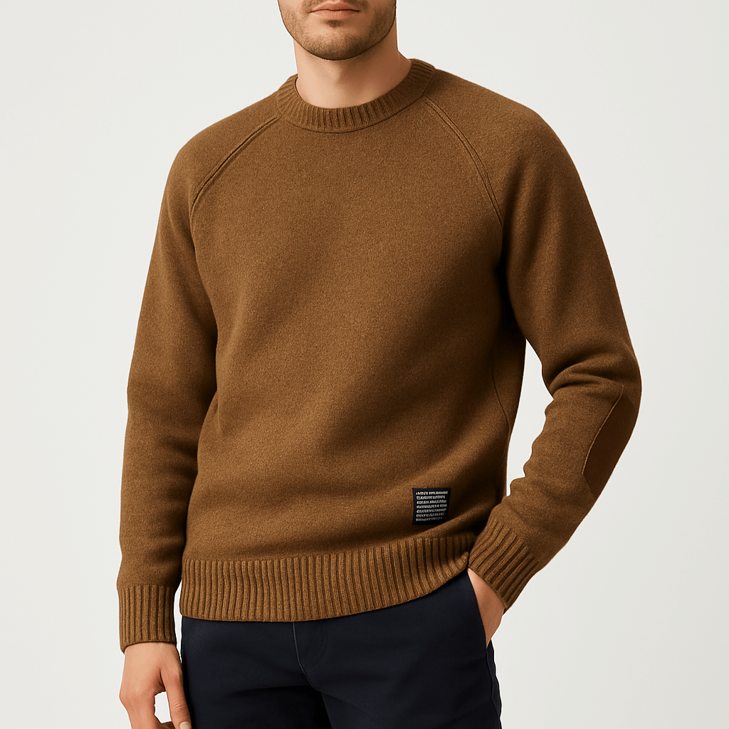 Wool Sweater with Patches