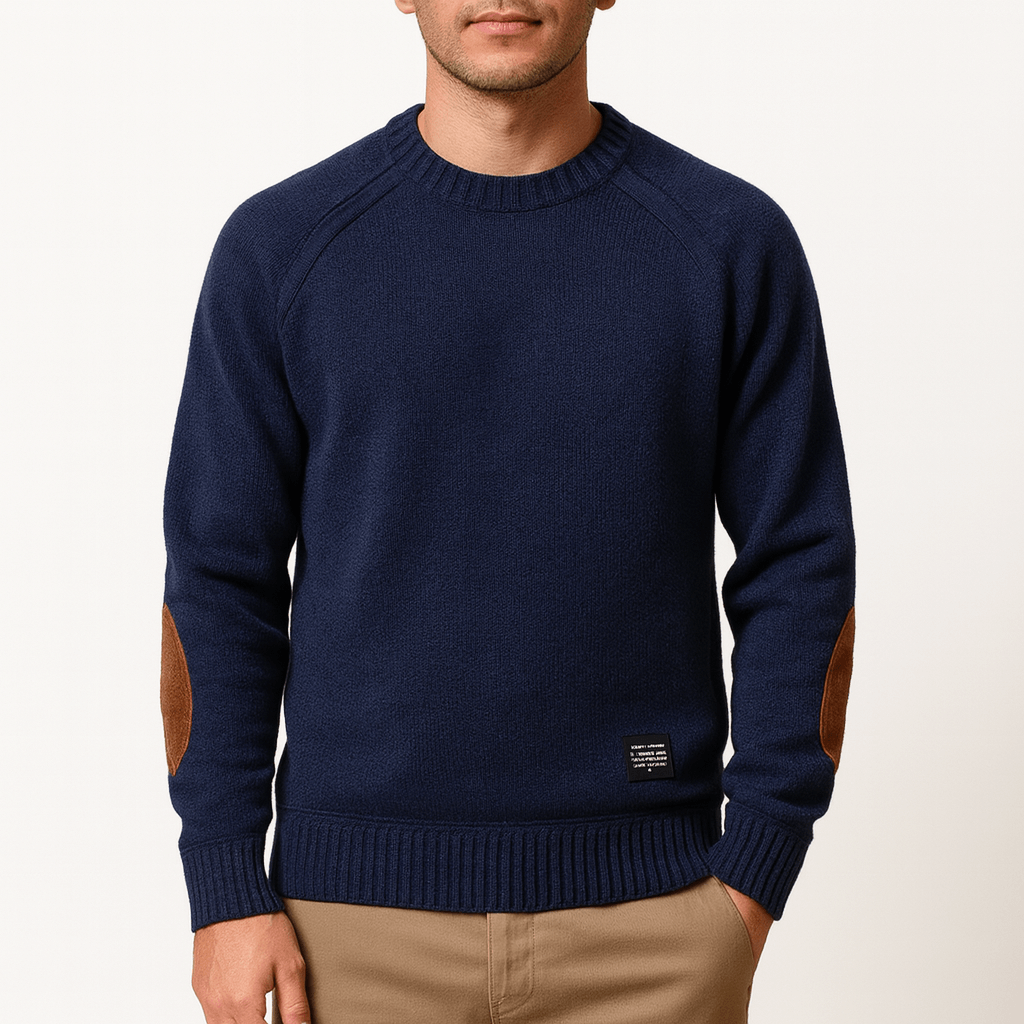 Wool Sweater with Patches
