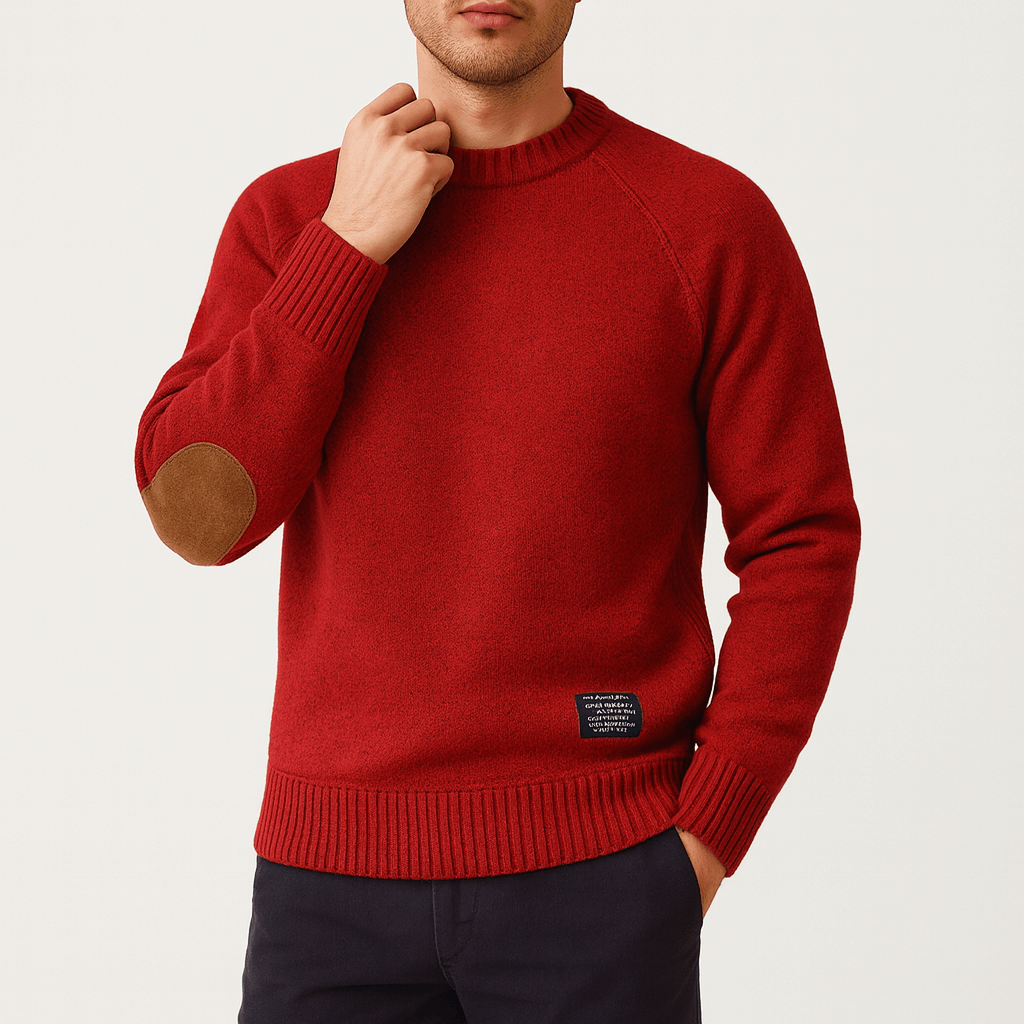 Wool Sweater with Patches