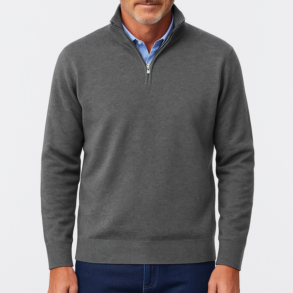 Zip Collar Knit Sweater