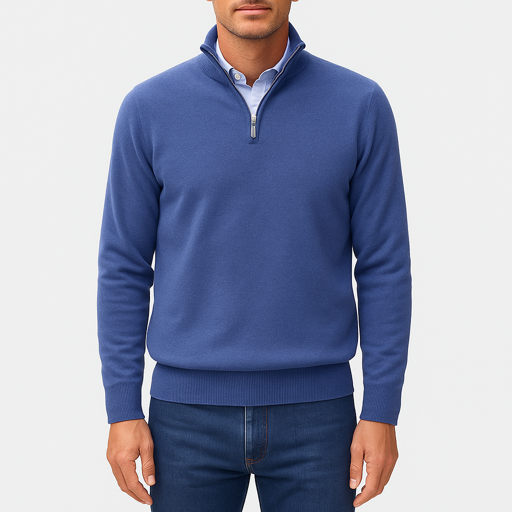 Zip Collar Knit Sweater
