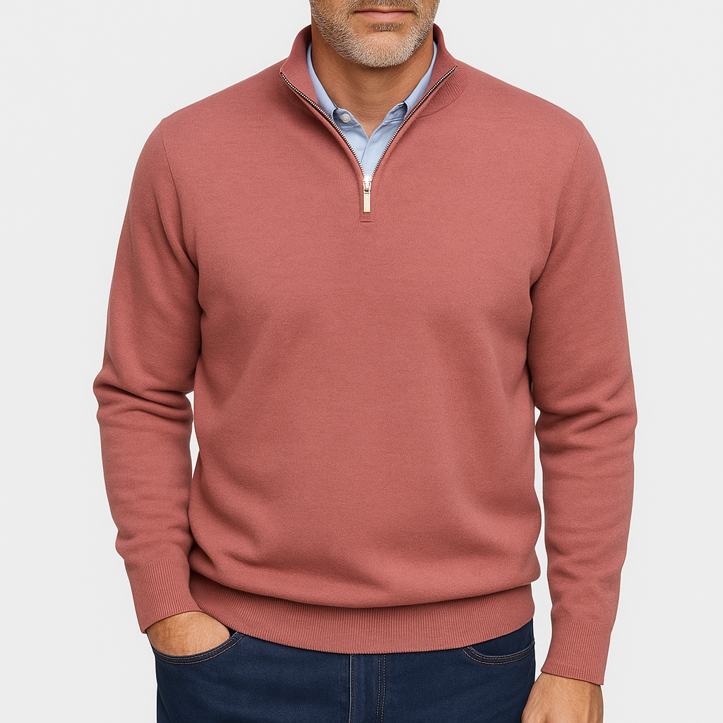 Zip Collar Knit Sweater