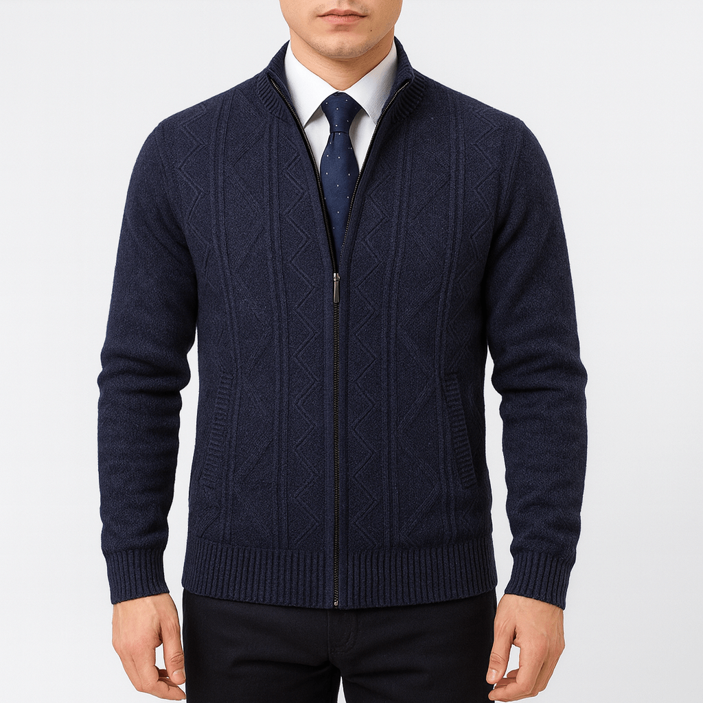 Zip-Up Cardigan Sweater