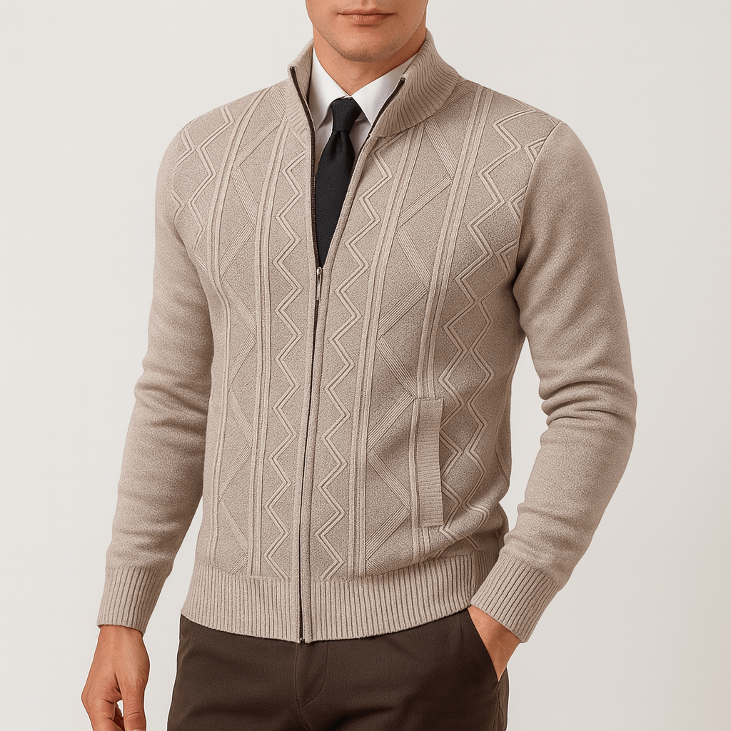 Zip-Up Cardigan Sweater
