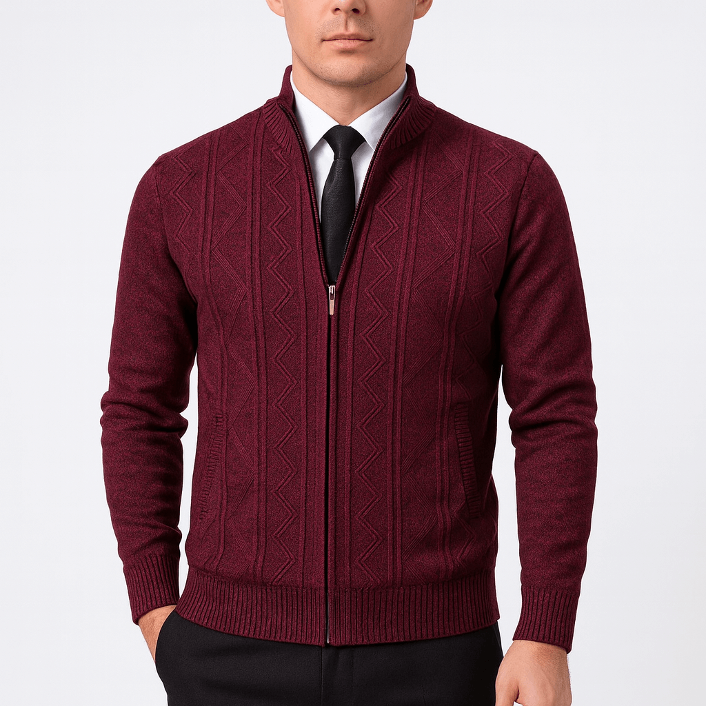 Zip-Up Cardigan Sweater
