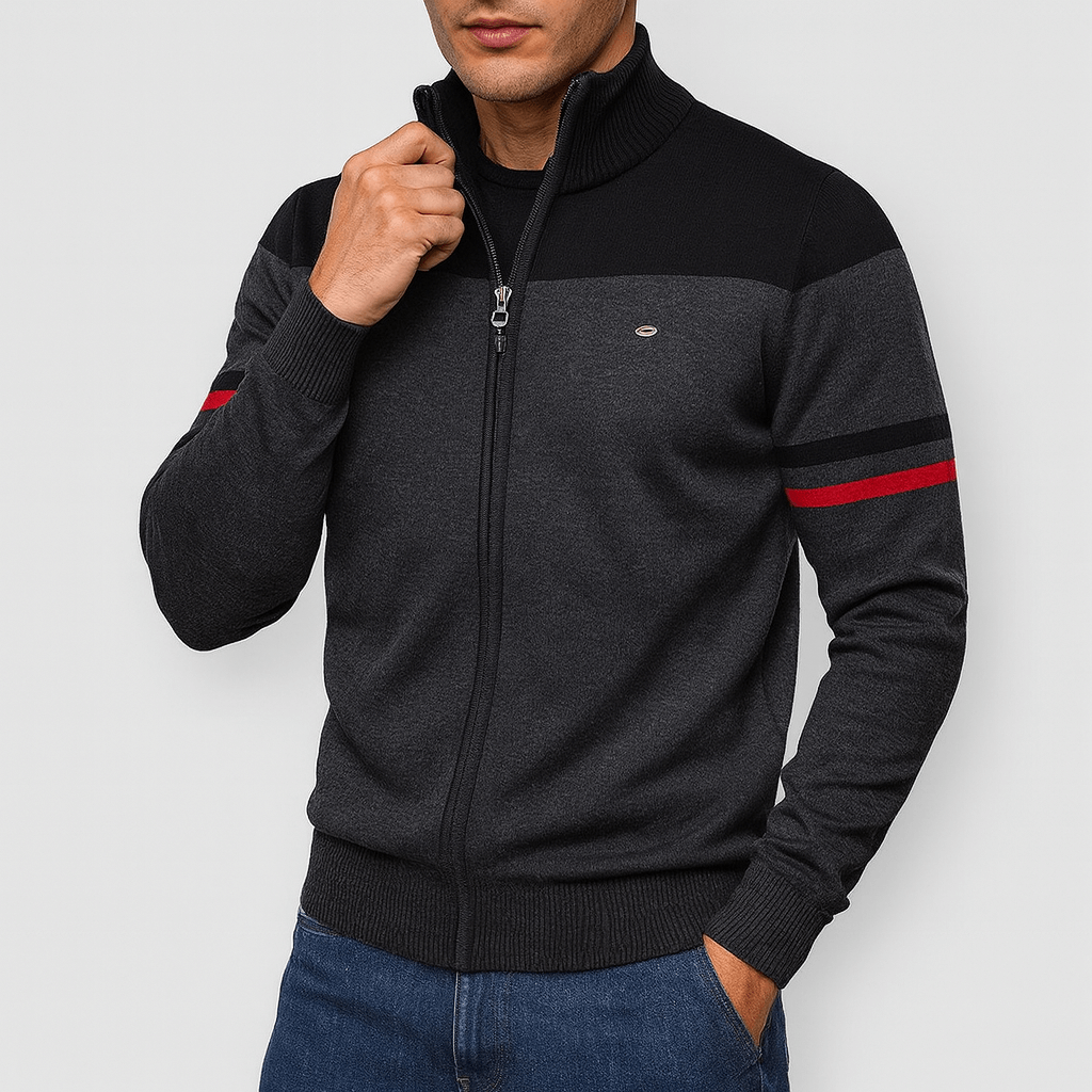 Zip-Up Color Block Jacket