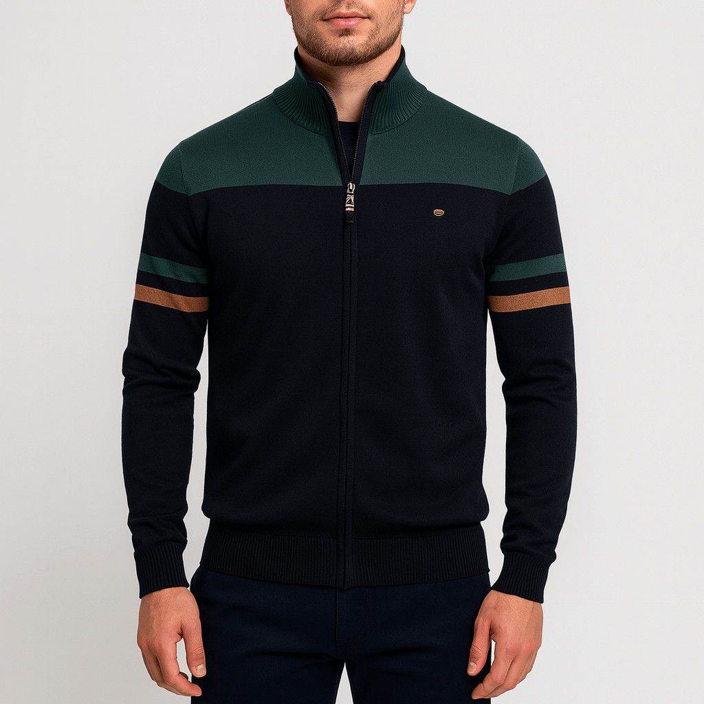 Zip-Up Color Block Jacket