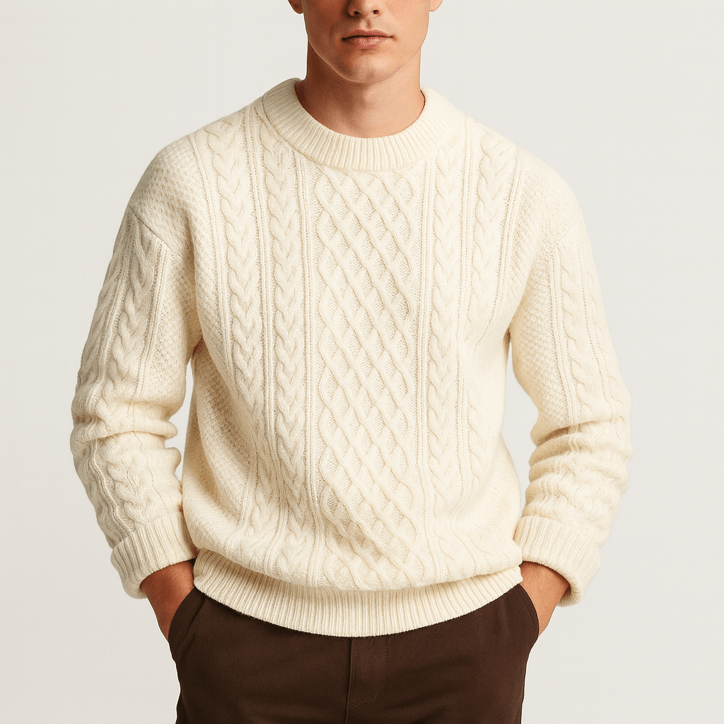Men’s Ribbed Vintage Pullover Sweater