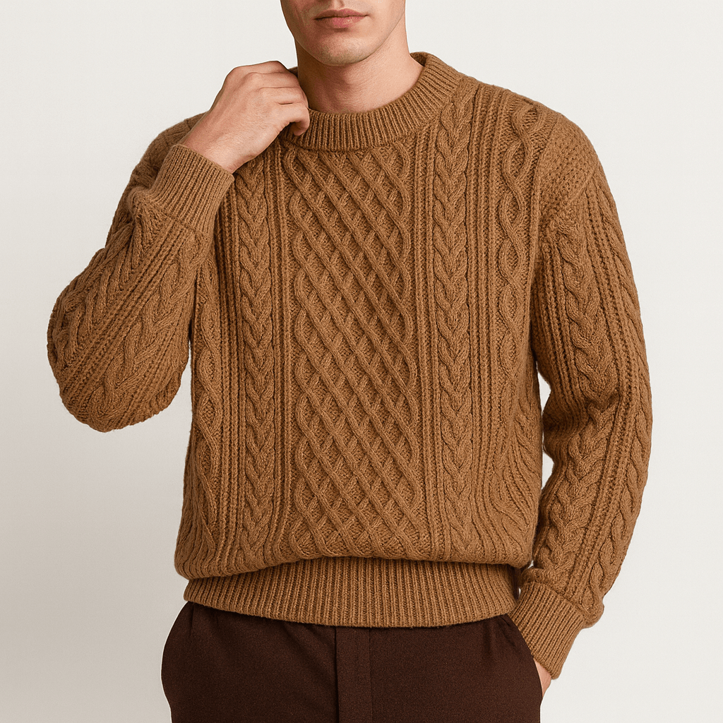 Men’s Ribbed Vintage Pullover Sweater