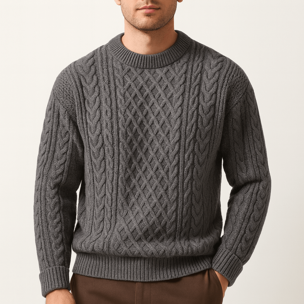 Men’s Ribbed Vintage Pullover Sweater