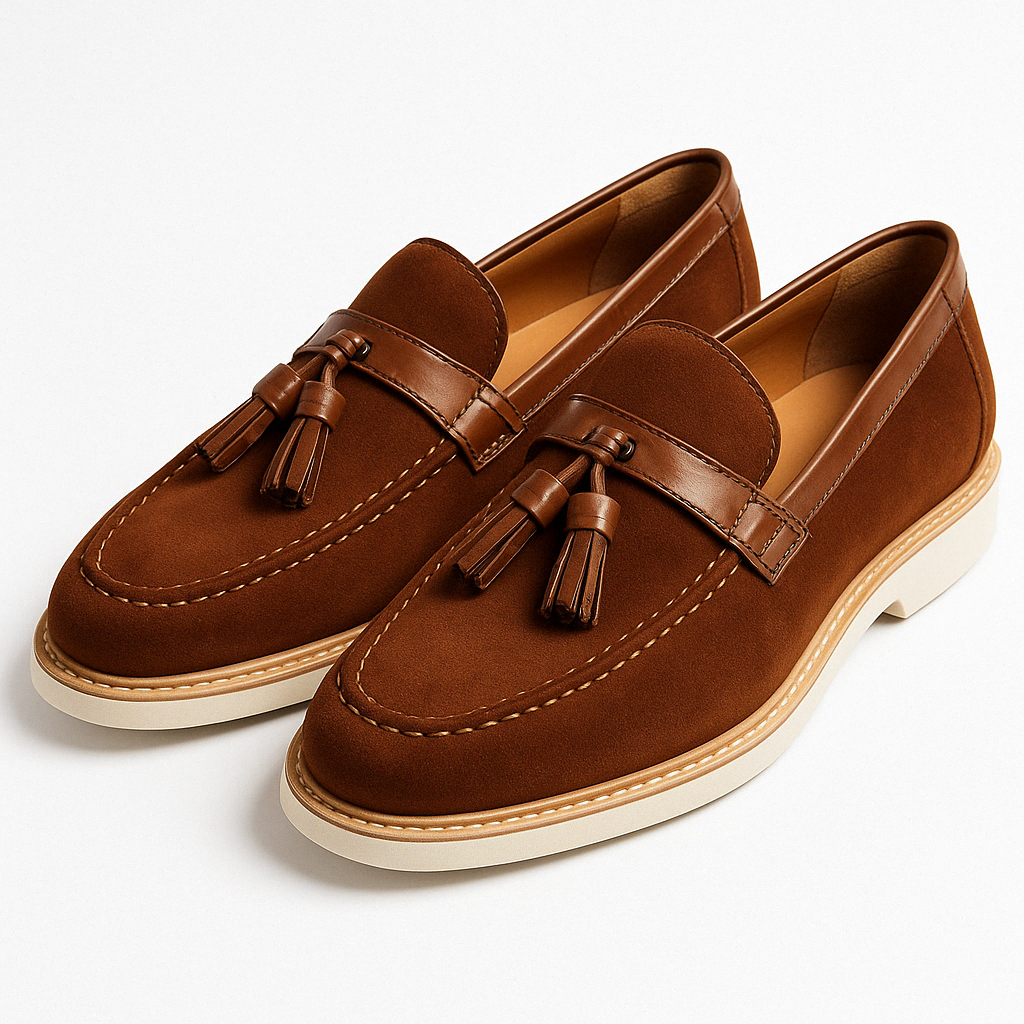 Men’s Suede Tassel Slip-On Loafers