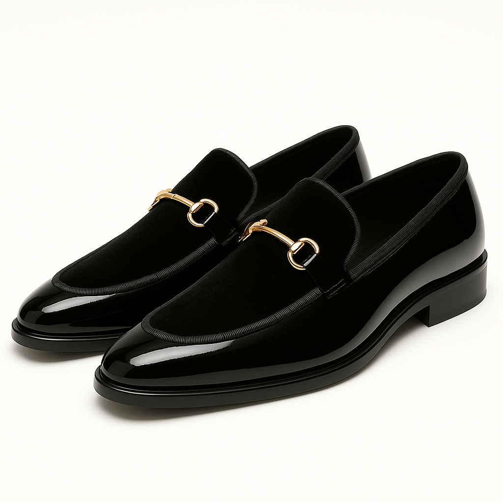 Men’s Velvet Panel Horsebit Loafers
