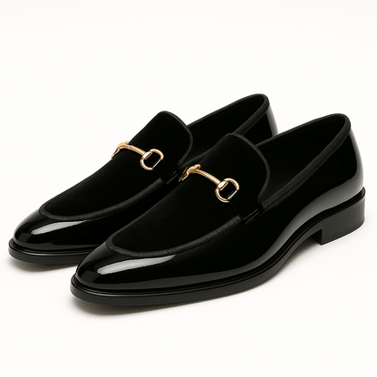 Men’s Velvet Panel Horsebit Loafers