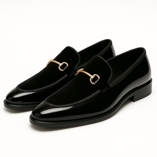 Men’s Velvet Panel Horsebit Loafers