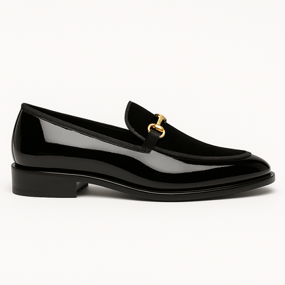 Men’s Velvet Panel Horsebit Loafers
