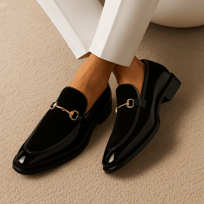 Men’s Velvet Panel Horsebit Loafers