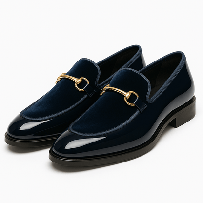 Men’s Velvet Panel Horsebit Loafers