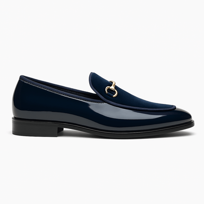 Men’s Velvet Panel Horsebit Loafers