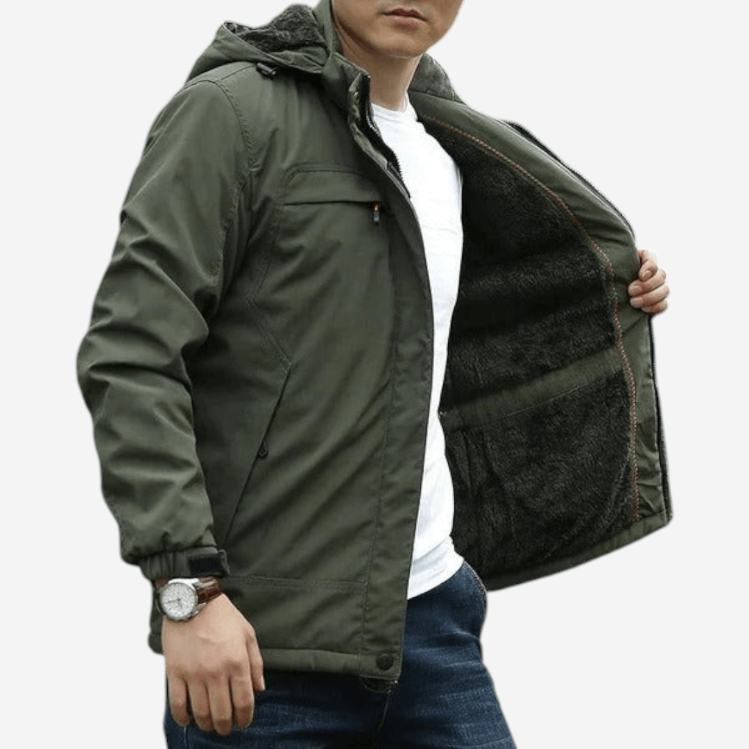 Men’s Fleece Hooded Casual Jacket