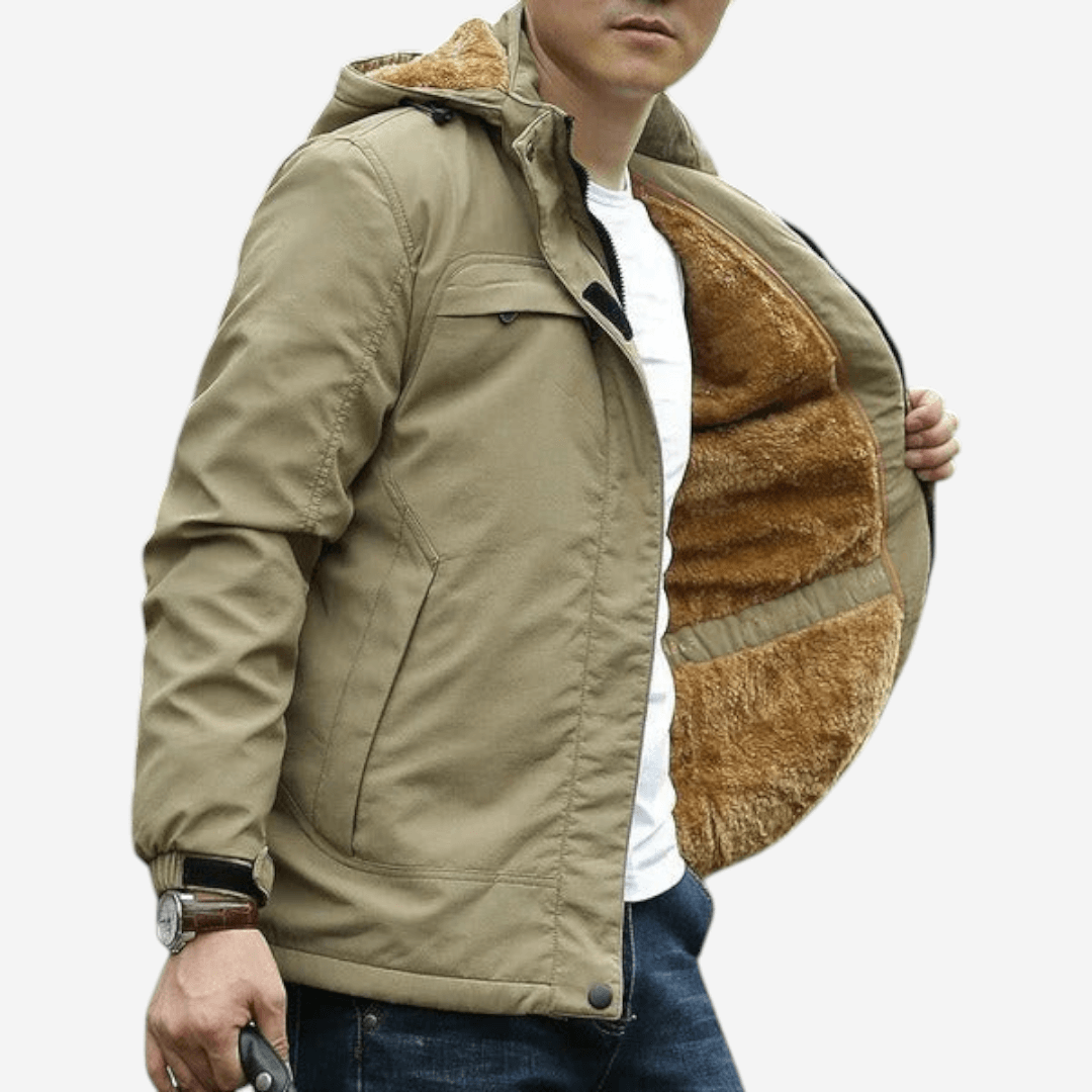 Men’s Fleece Hooded Casual Jacket