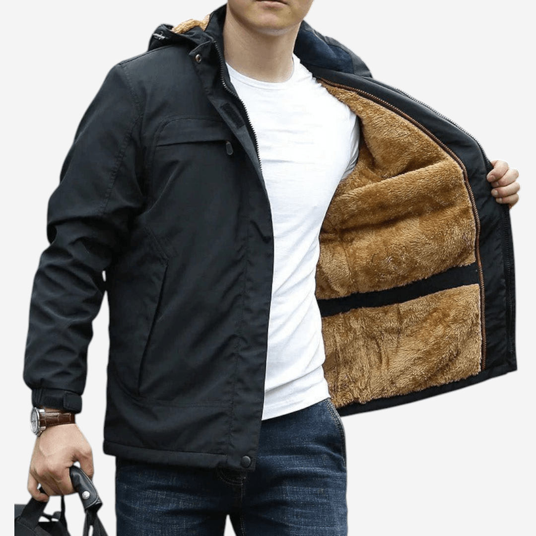 Men’s Fleece Hooded Casual Jacket