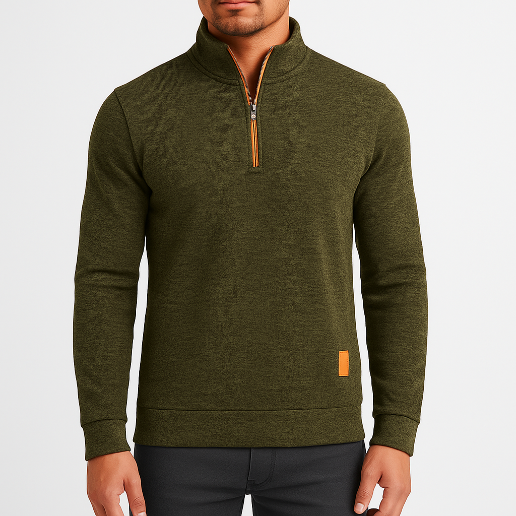 Men’s Half-Zipper Turtleneck Pullover