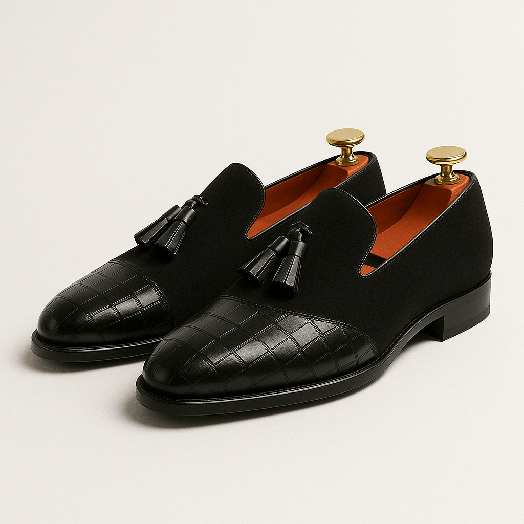 Men’s Polished Leather Tassel Loafers