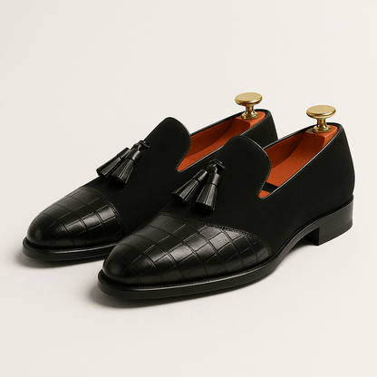 Men’s Polished Leather Tassel Loafers