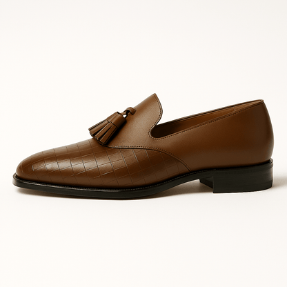 Men’s Polished Leather Tassel Loafers