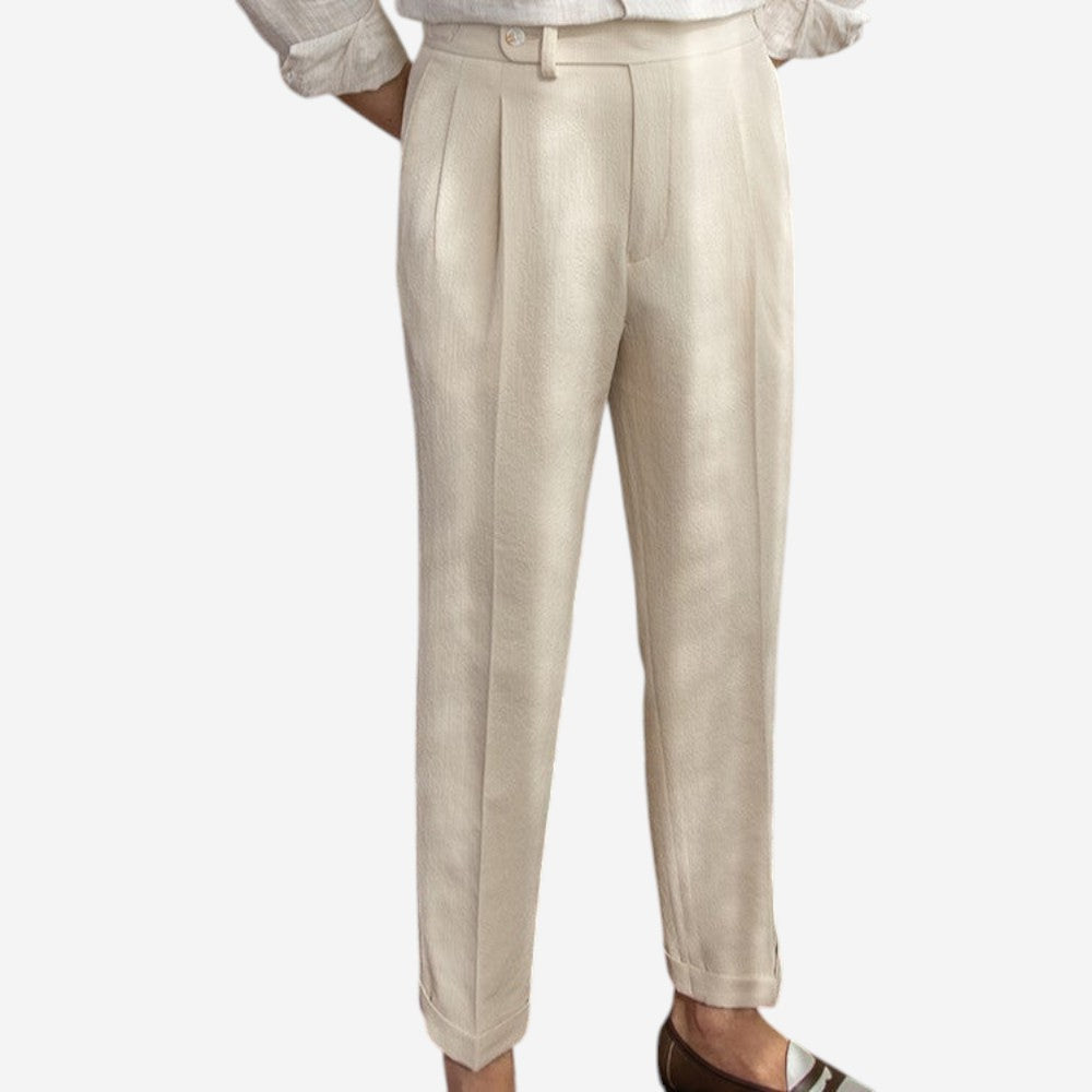 Men’s High Waisted Casual Suit Pants