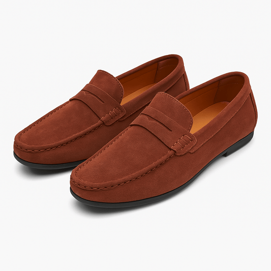 Men’s Suede Penny Loafers