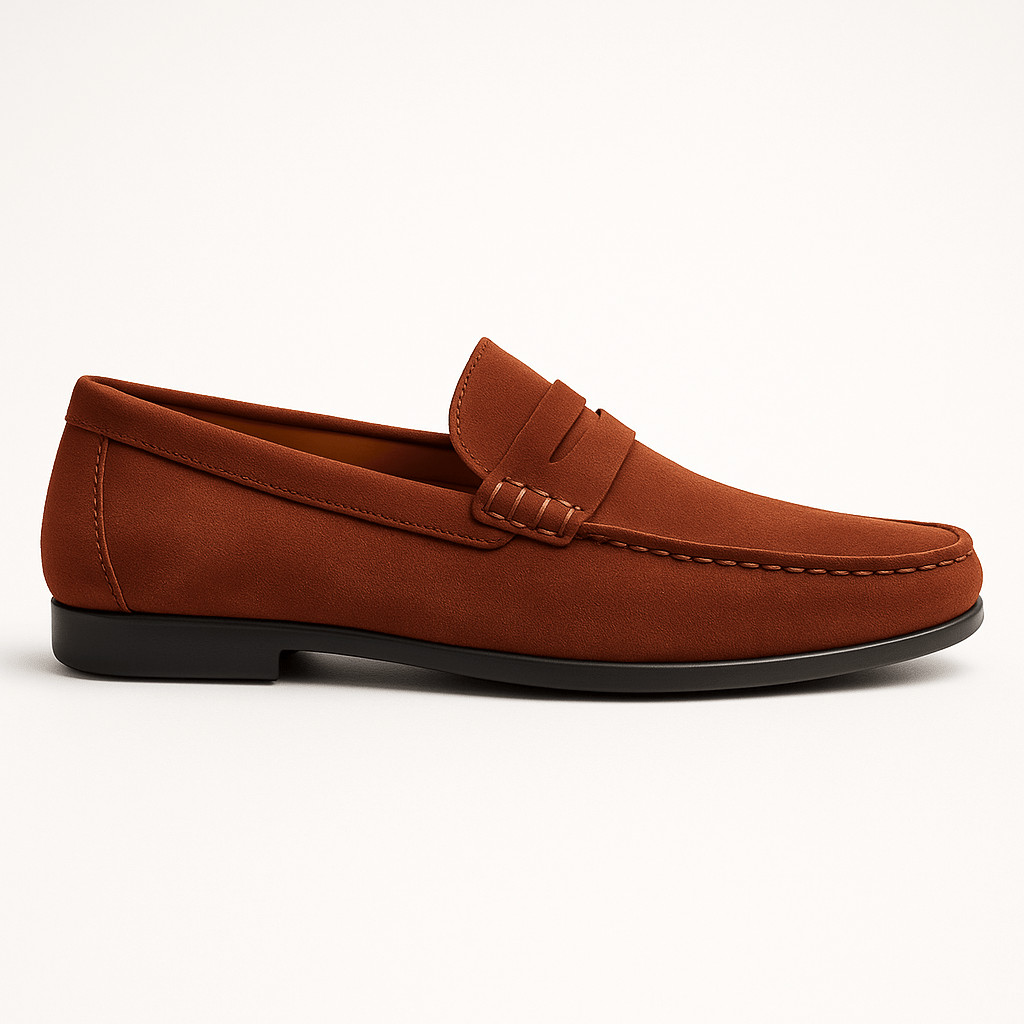 Men’s Suede Penny Loafers