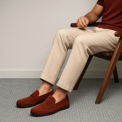 Men’s Suede Penny Loafers