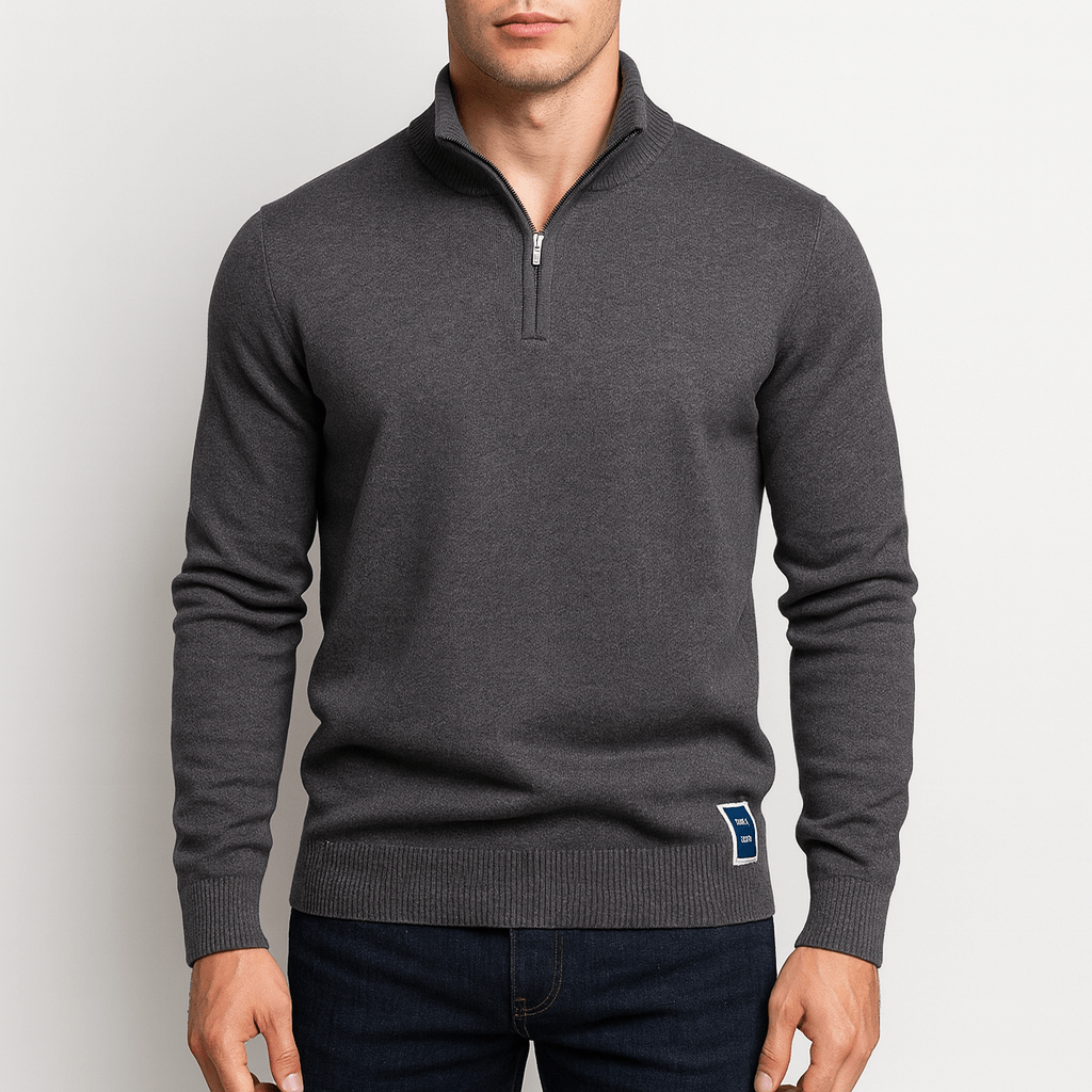 Men’s Cotton Quarter Zip Sweater