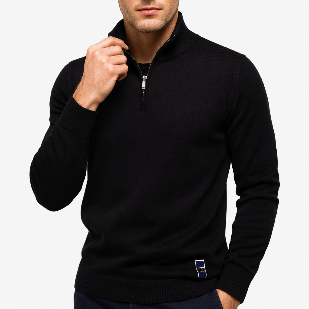 Men’s Cotton Quarter Zip Sweater