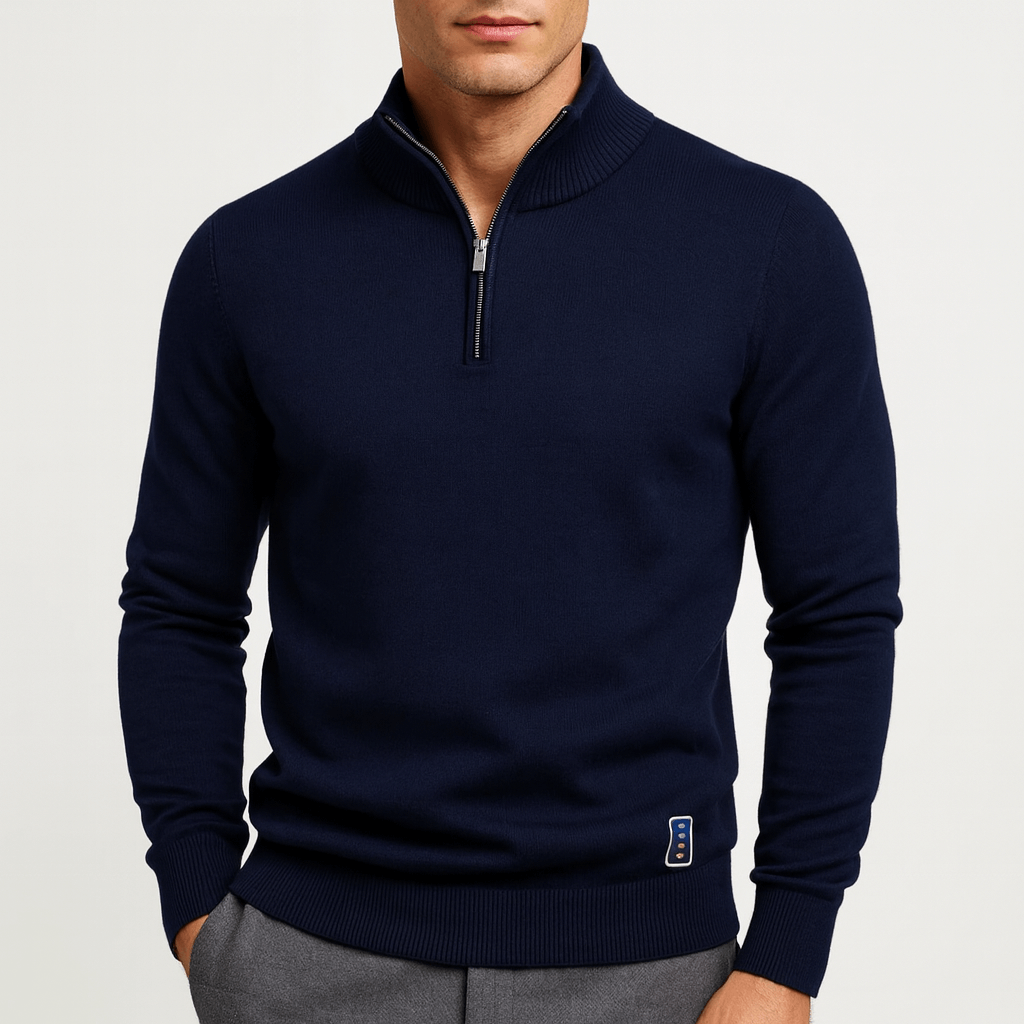 Men’s Cotton Quarter Zip Sweater
