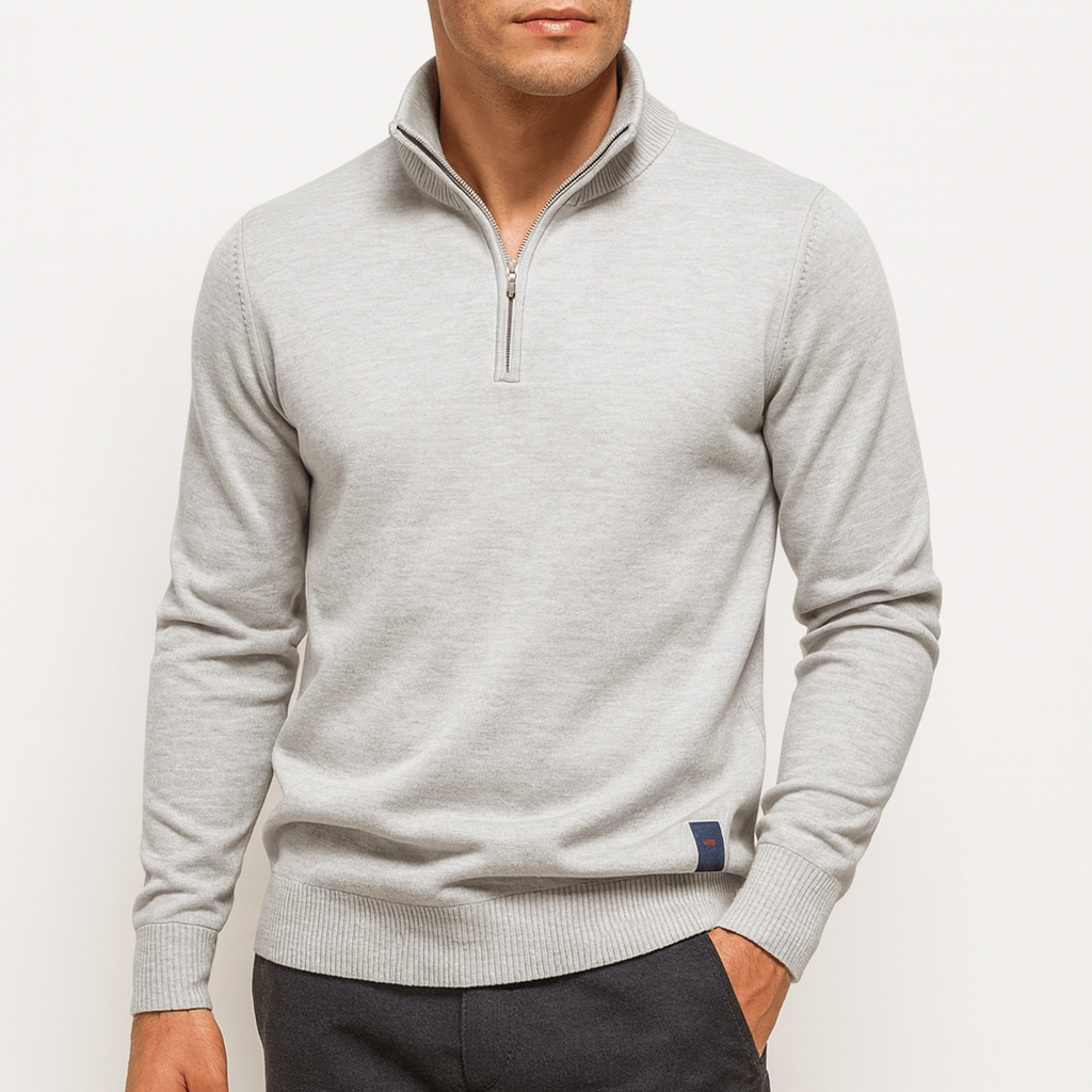 Men’s Cotton Quarter Zip Sweater