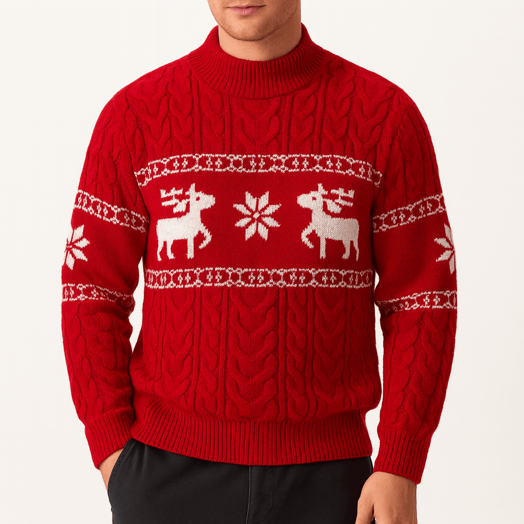 Men’s Luxury Cashmere Deer Sweater