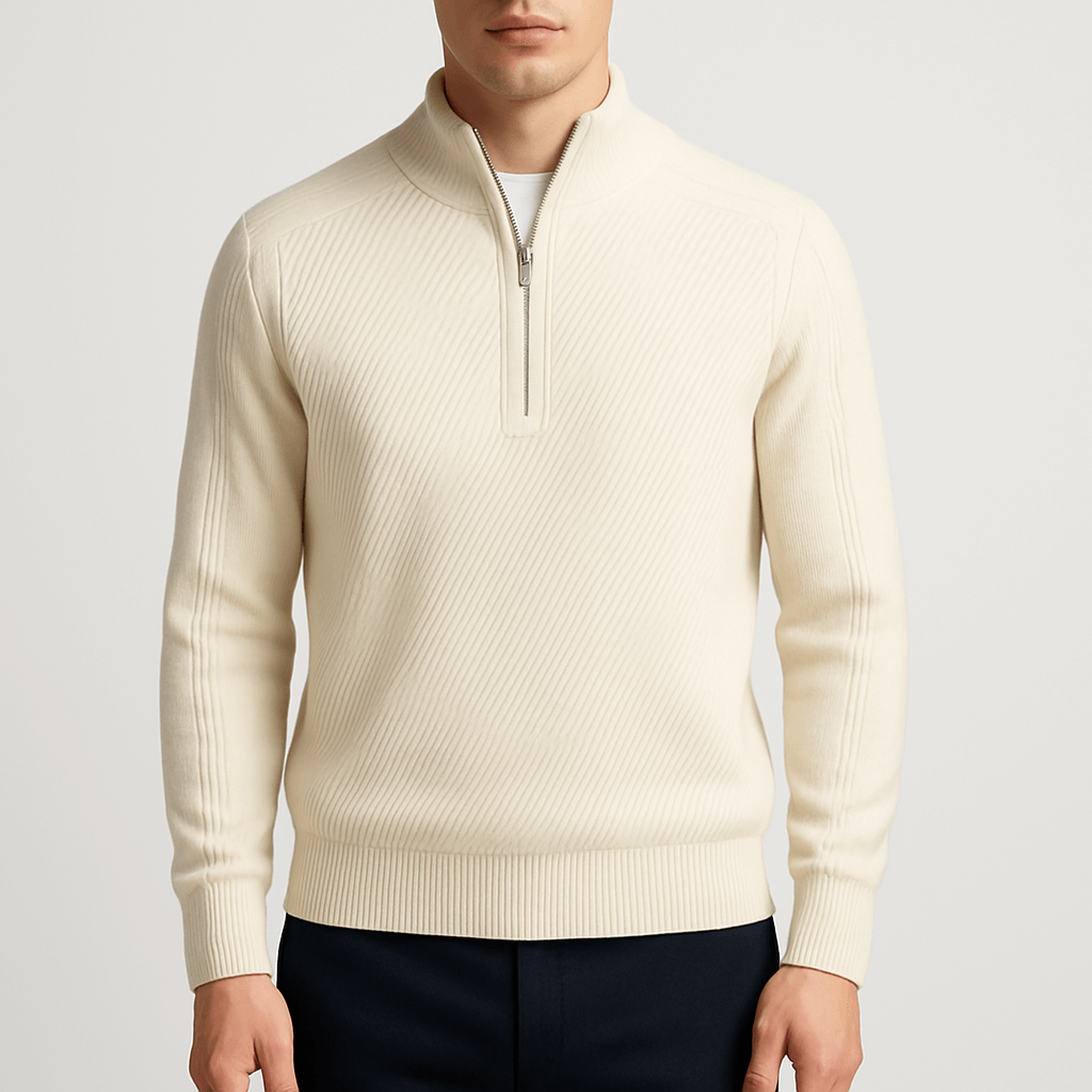 Men’s Vintage Wool Zip Sweater