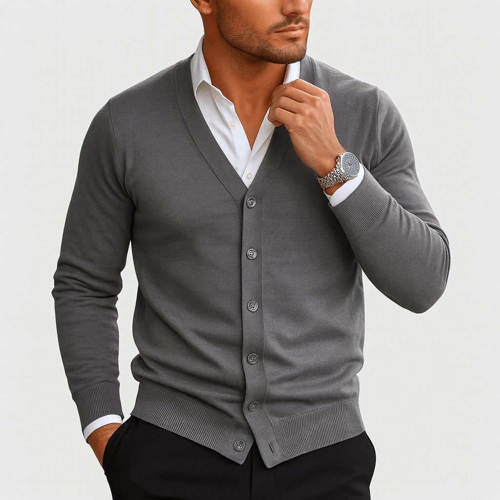 Men’s Classic V Neck Knit Cardigan