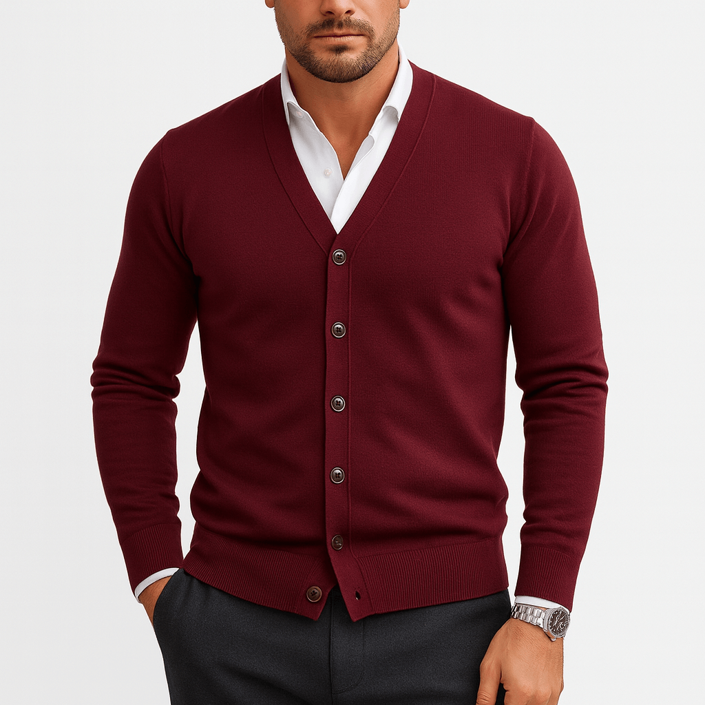 Men’s Classic V Neck Knit Cardigan