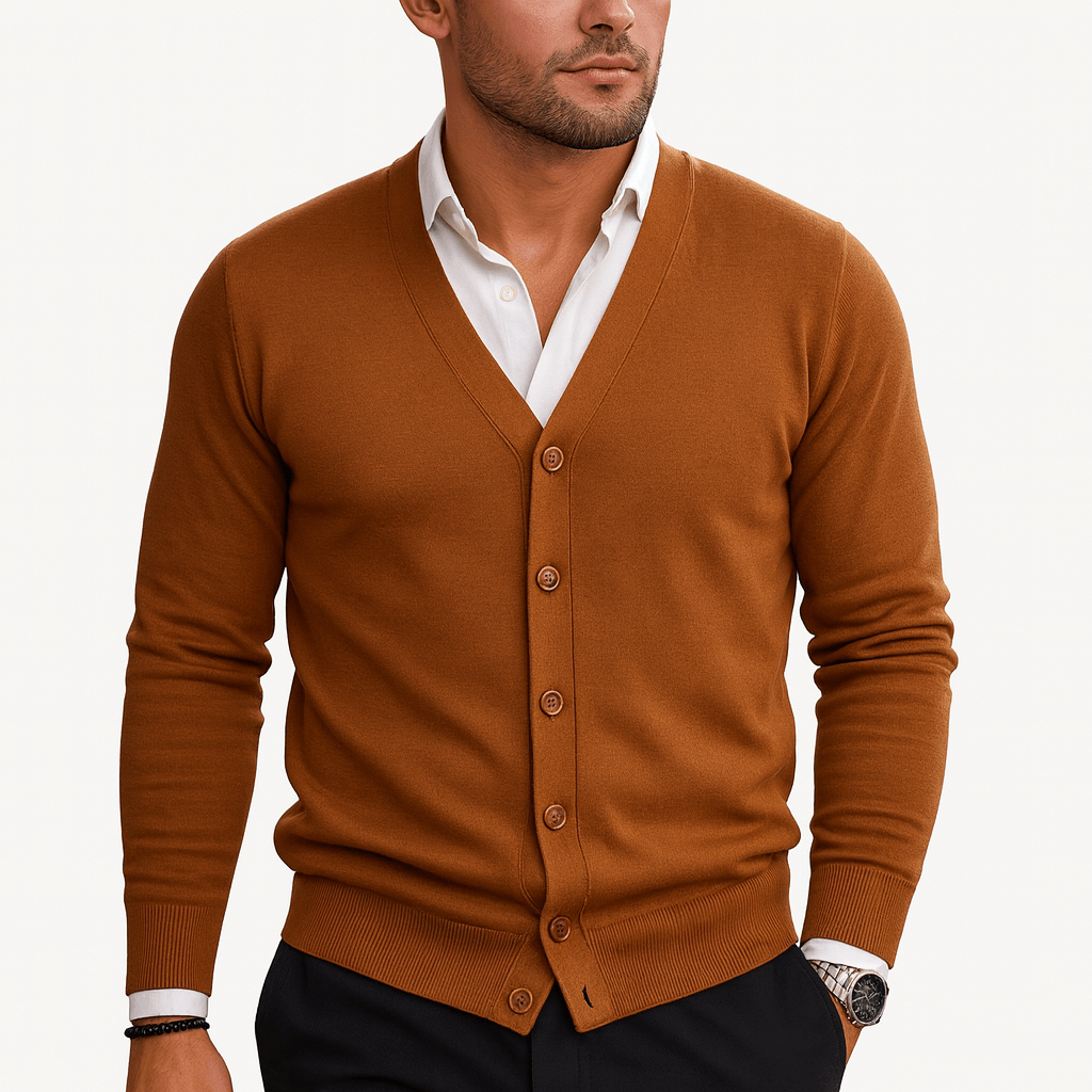 Men’s Classic V Neck Knit Cardigan
