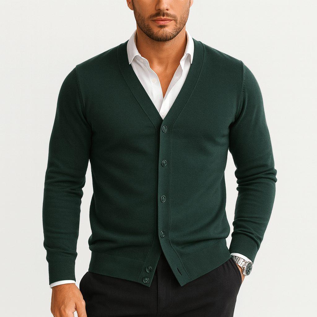 Men’s Classic V Neck Knit Cardigan