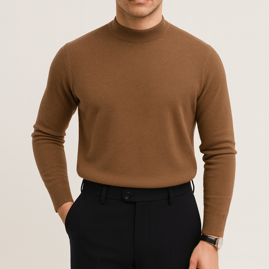Men’s Smart Casual Mock Neck Sweater