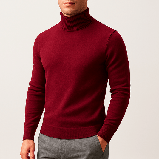 Men’s Warm Turtleneck Knit Sweater