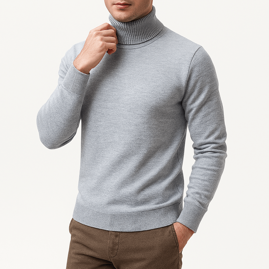 Men’s Warm Turtleneck Knit Sweater